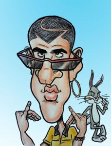 bad bunny caricature