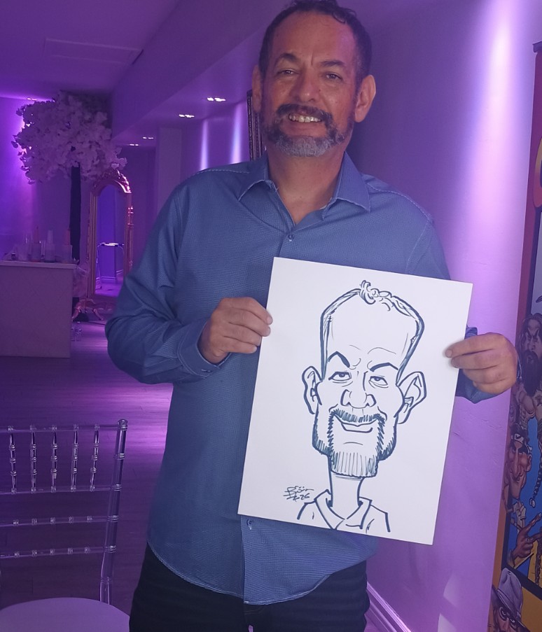Caricature drawings at Quinceañera San Diego